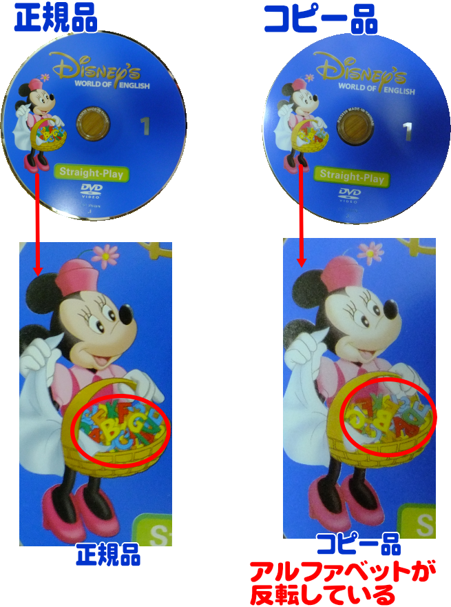 ディズニー英語システムdweのdvdのコピー偽物がメルカリ ラクマ ヤフオク アマゾンで出回っている