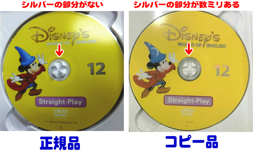 ディズニー英語システムコピーDVDのディスクの特徴